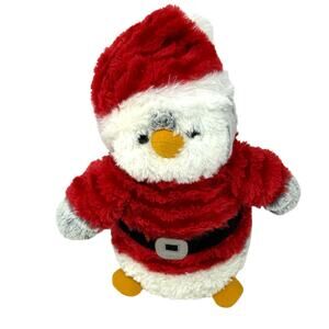 Aurora Santa Penguin Plush 9” Christmas Holiday Stuffed Animal Soft Toy Cute